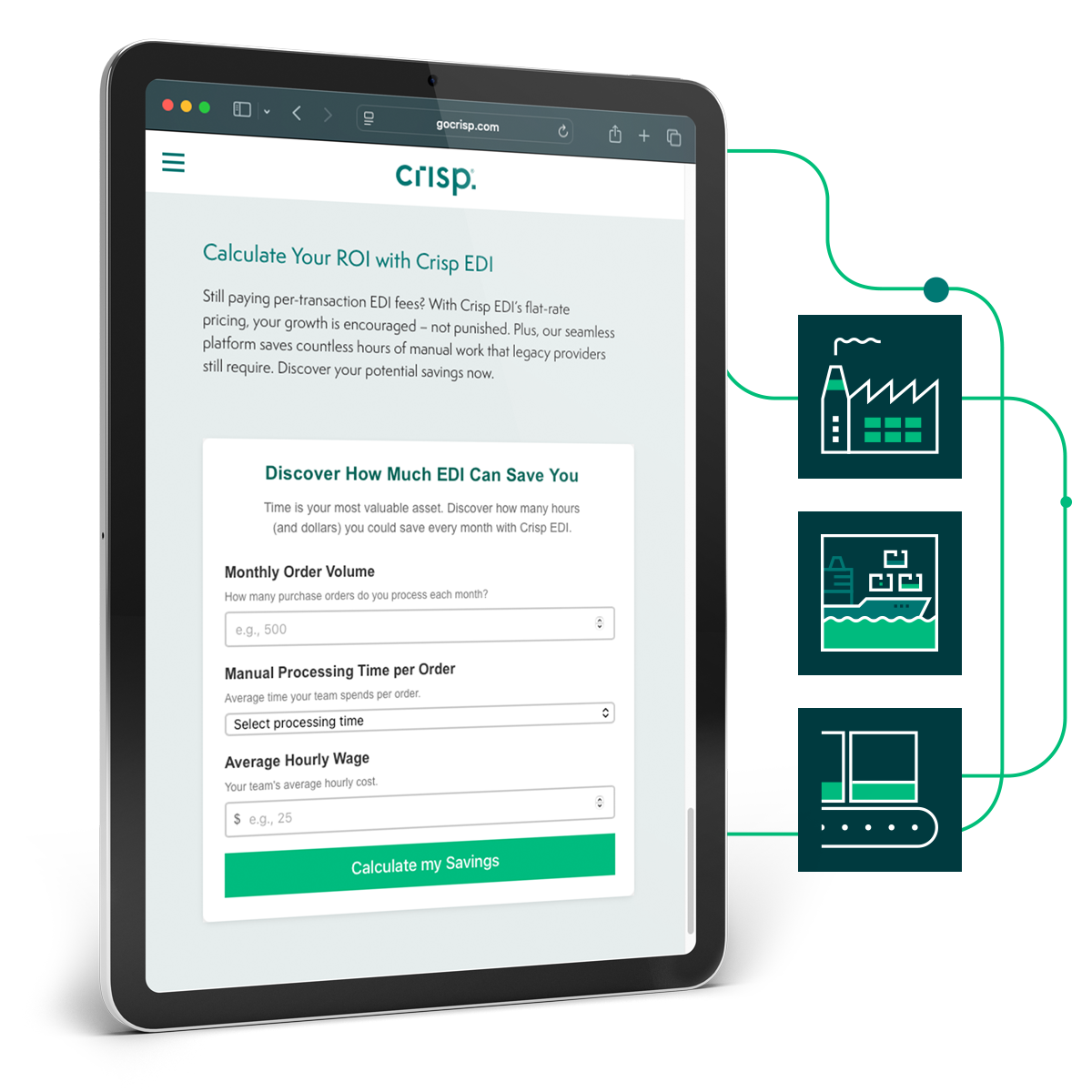 Crisp EDI ROI Calculator