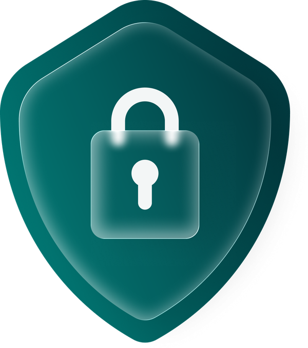Security shield with a padlock